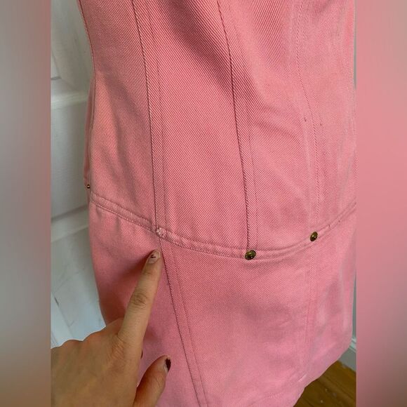 90s Anne Klein Sample Dress Bubble Gum Pink Dress - Picture 12 of 13